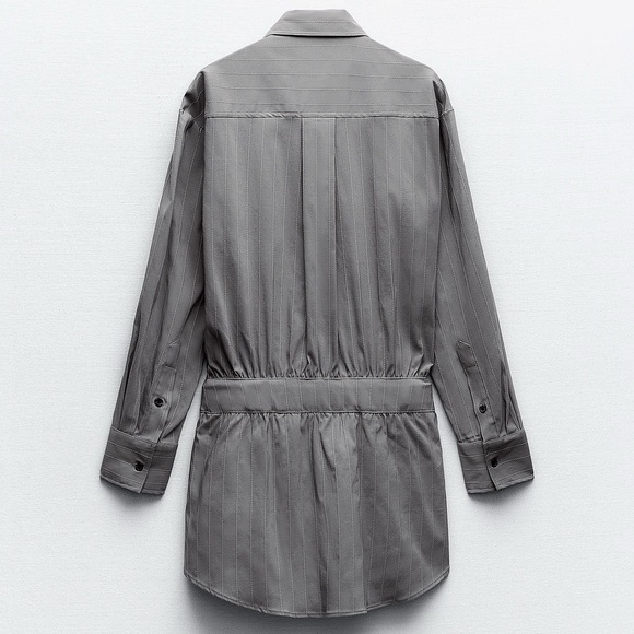 Zara Grey Belted Romper Jumpsuit - Picture 3 of 6